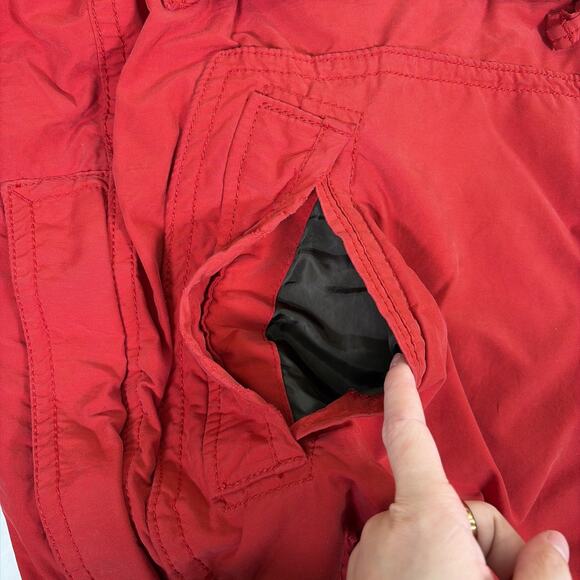 Y2K Abercrombie & Fitch Mens Small Red Pullover Hopkins Trail Jacket Charity - Picture 3 of 14